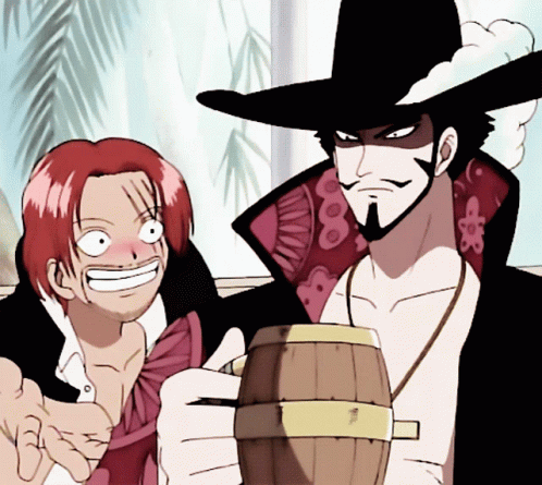 Mihawk And Shanks React To Luffy's Bounty GIF