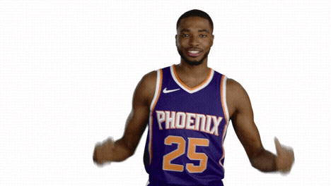 Mikal Bridges Flexing Muscles Phoenix Suns GIF