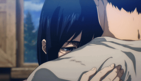 Mikasa And Eren Hug GIF