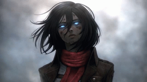 Mikasa Blue Eyes GIF