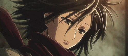Mikasa Falling Slowly GIF