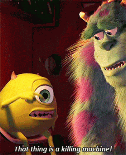 Mike and Sully From Monsters Inc Talking About Killing Machine