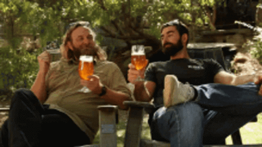 Mike Langsdale Drinking Beer GIF