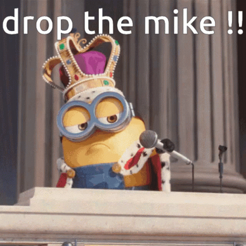 Mike Mike Drop The Mike Minion GIF