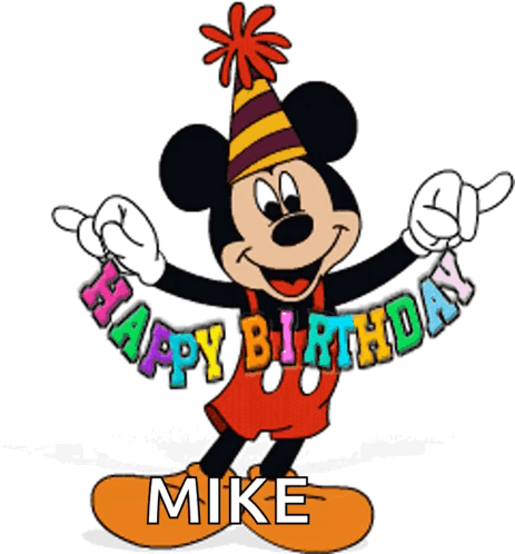 Mike Mike Happy Birthday Mike Mickey Mouse GIF