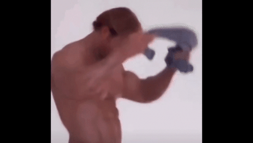 Mike O'hearn Draping Towel Bare Chested GIF