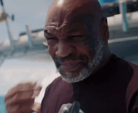 Mike Tyson Close Up Silver Beard GIF