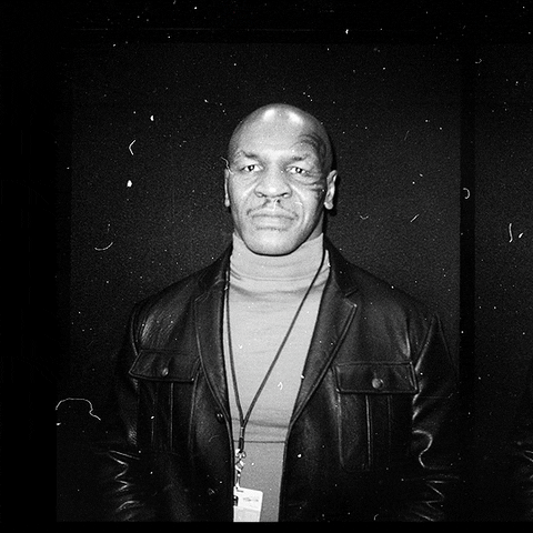 Mike Tyson Glittery Portrait Pose GIF