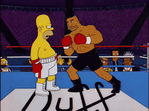 Mike Tyson Homer Simpson Sparring GIF