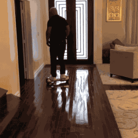 Mike Tyson Hoverboard At Home GIF