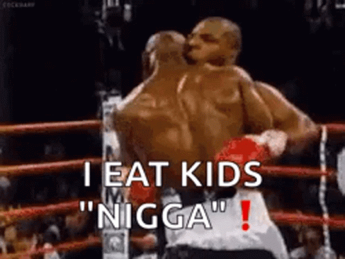 Mike Tyson Infamous Ear Bite On Holyfield GIF