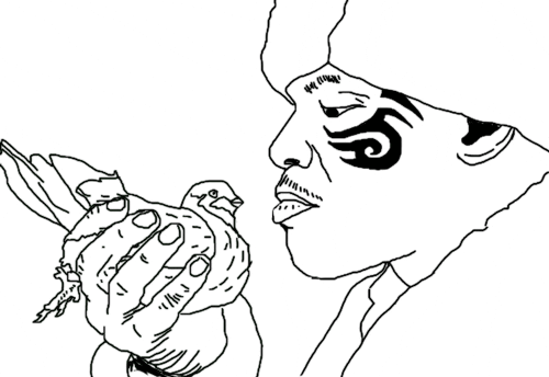 Mike Tyson Kissing Dove Artwork GIF