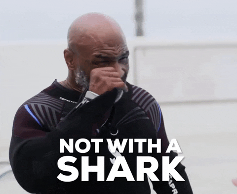 Mike Tyson Not With A Shark GIF