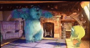 Mike Wazowski And Sulley On The Room Meme GIF