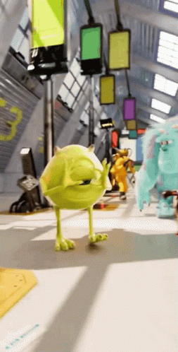 Mike Wazowski From Monsters Inc Is Dancing With Sulley GIF