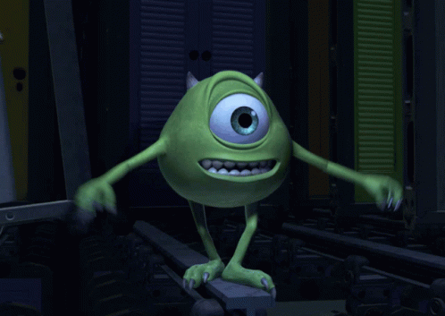 Mike Wazowski Graceful Jump Meme GIF