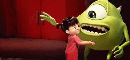 Mike Wazowski Hug With Boo Meme GIF