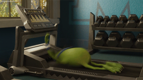 Mike Wazowski Running on Treadmill Benjaminrobin