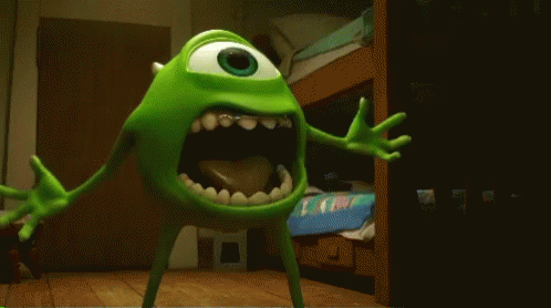 Mike Wazowski Screaming Out Loud Meme GIF
