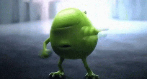 Mike Wazowski Shock And Yelling Meme GIF