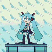 Miku Changing Through Seasons GIF