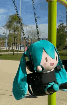 Miku On A Swing GIF