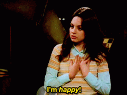 Happy Mila Kunis The 70s Show GIF