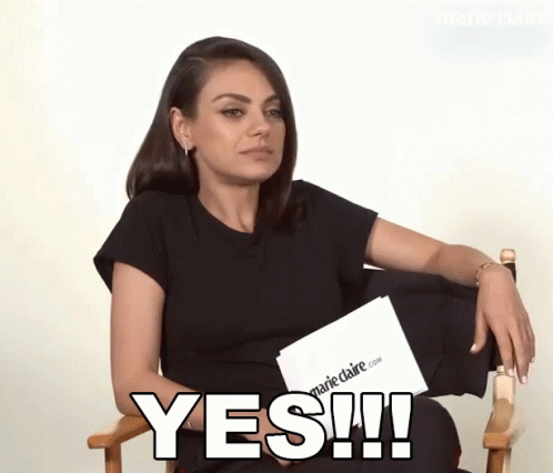 Mila Kunis Saying Yes GIF