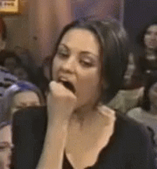 Mila Kunis Showing Off Unique Skill GIF