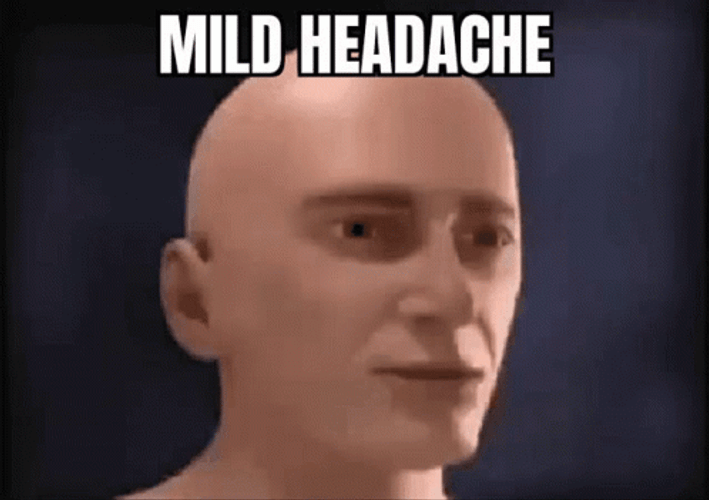 Mild Headache Turns Brain Exploding GIF