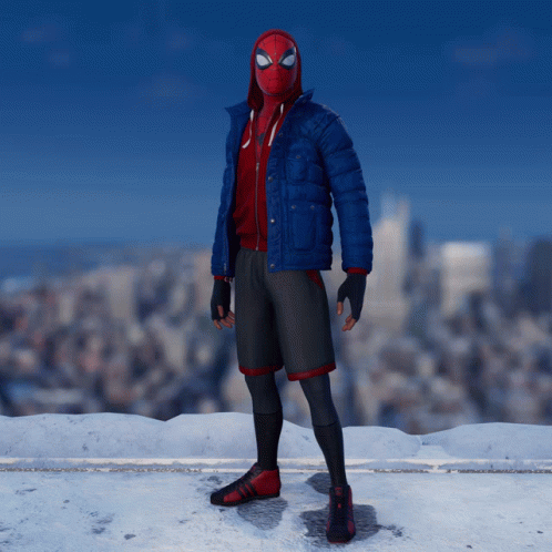 Miles Morales Changing Suits GIF
