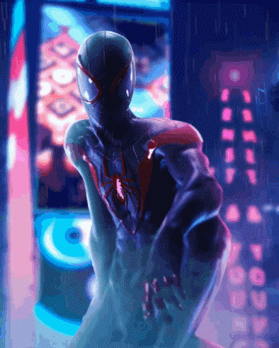Miles Morales Spiderman Across Spiderverse GIF