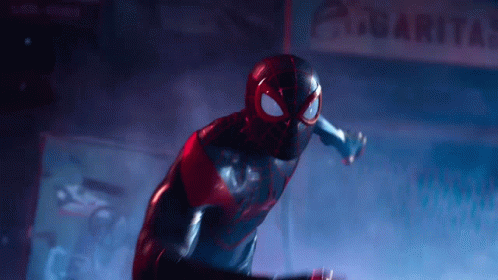 Miles Morales Spiderman Intense Fight GIF