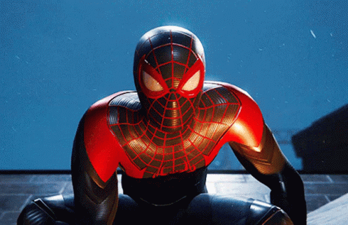 Miles Morales Spiderman Pouncing Spiderverse GIF
