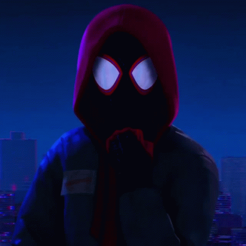 Miles Morales Spiderman Putting On Mask GIF