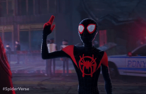 Miles Morales Spiderman Salute GIF