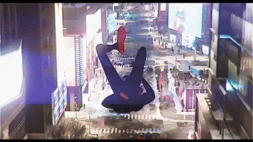 Miles Morales Spiderman Swaying On The Street GIF