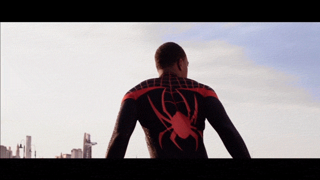 Miles Morales Spiderman Wearing Mask GIF