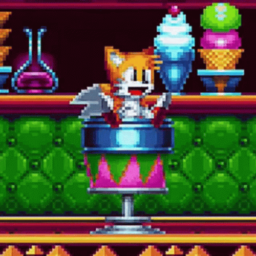 Miles Tails Prower Head Spinning GIF