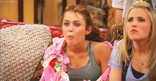 Miley Cyrus Shocked Face GIF