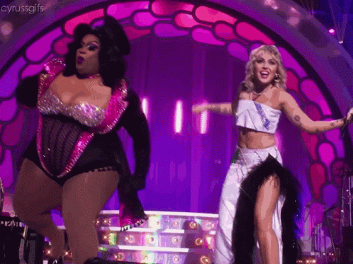 Miley Cyrus With Backup Dancers GIF