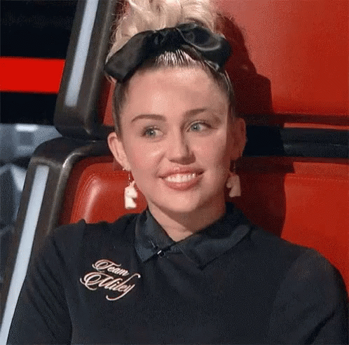 Miley Cyrus Smiley Wink GIF