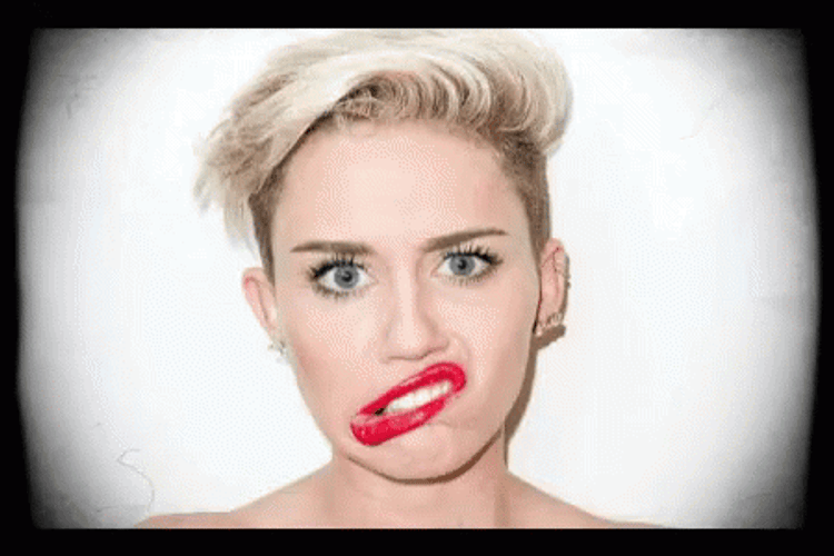 Miley Cyrus Funny And Silly Face GIF