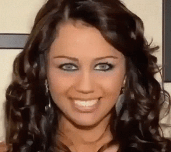 Miley Cyrus Glaring Eyes GIF