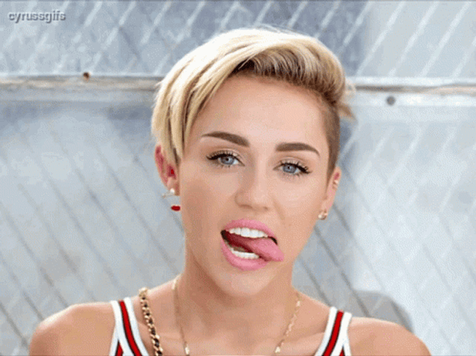 Miley Cyrus Sexy Tongue GIF