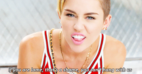Miley Cyrus Singing About Lame GIF