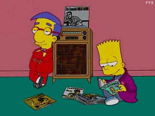 Milhouse And Bart Simpson Chilling GIF