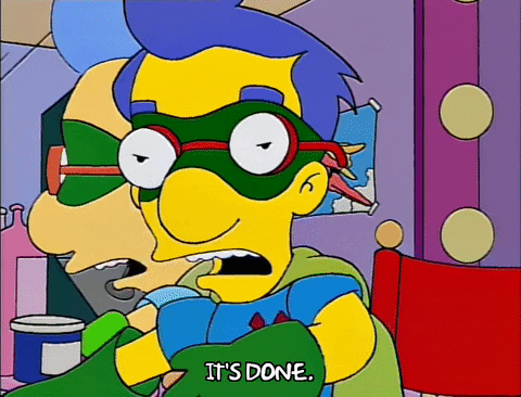 Milhouse Van Houten It Is Finished GIF