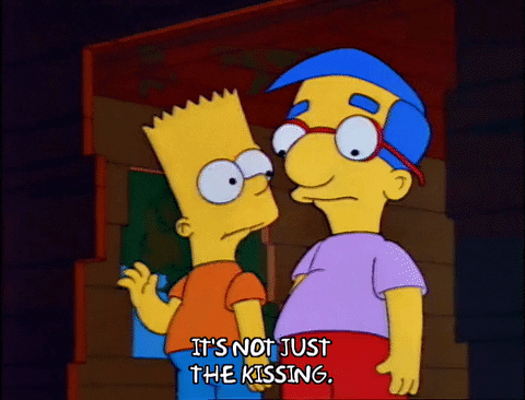 Milhouse Van Houten Stud Not Just Kissing GIF