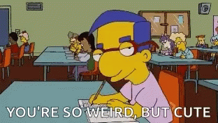 Milhouse Van Houten You Are So Weirdo GIF